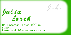 julia lorch business card